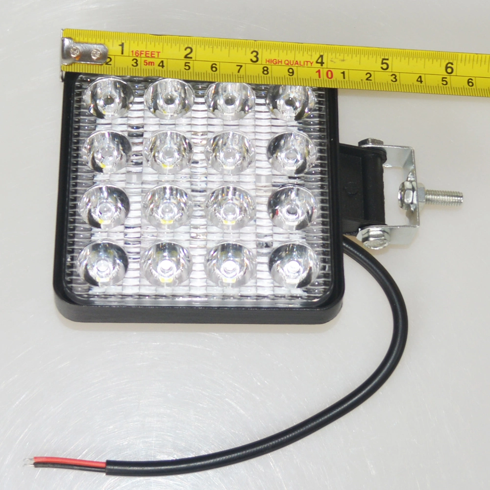 9-30V 16LED 4&quot; LED Fog Light 6000K 12V 24V 48W Square Driving Car Offroad 4inch 3030 48W LED Work Light for Boat Tractor Truck