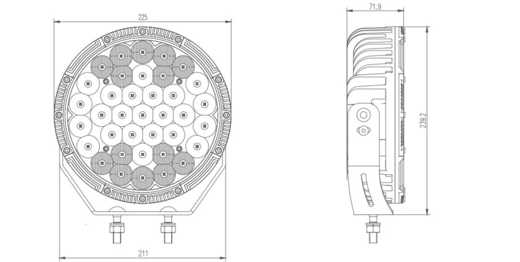 Emark R149 9inch Round LED Driving Light for 4X4 Car Auto Offroad Truck (GT19203)