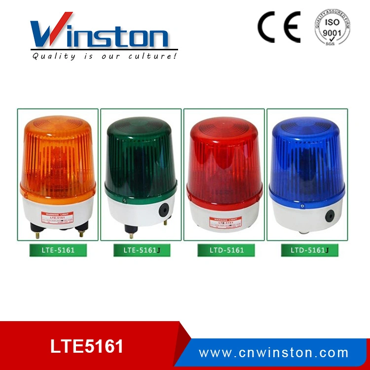 LTE-1102j DC 12V 24V Decibel Alarm Red LED Bulb Revolving Light Rotary Warning Light for Machines