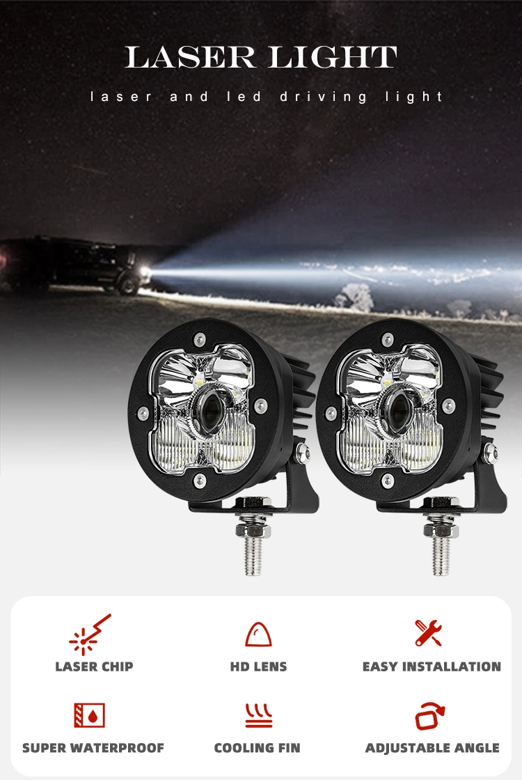 Super Bright Lux@1400m Car 50W off Road Mini 3&prime;&prime; Inch 4X4 Laser LED Fog Driving Lights for Motorcycles