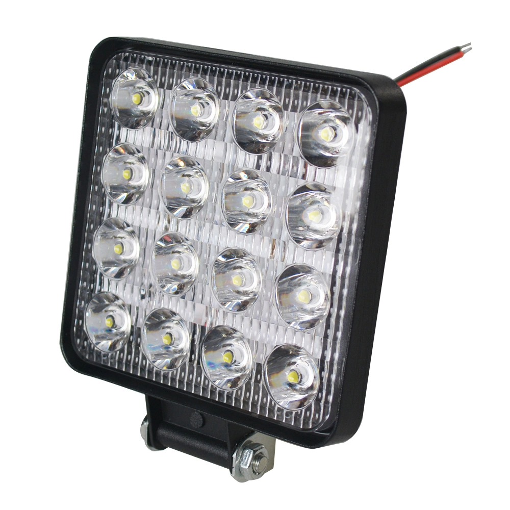 9-30V 16LED 4&quot; LED Fog Light 6000K 12V 24V 48W Square Driving Car Offroad 4inch 3030 48W LED Work Light for Boat Tractor Truck