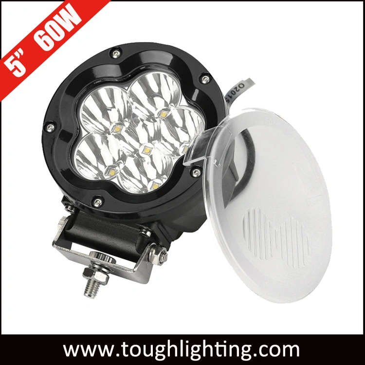 DC 9-32V 5&quot; 60W IP68 Round CREE LED Driving Light