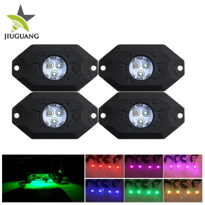 APP Control 4 8 12 16 Pods Multicolor RGB Strobe 12V 6000K Rear LED Rock Fog Lights