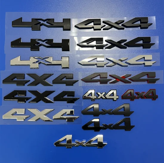 Side Fender 4X4 Emblem Badge for Chevrolet Silverado Gmc Sierra ABS Plastic Car Auto Trunk Rear Badge Decal Sticker Car Parts Car Decoration Accessories